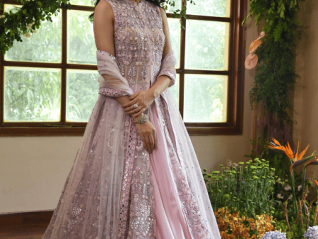 Renu Tandon Pink Jacket Lehenga Set For Sale