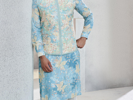 Revaan Nehru Jacket Powder Blue Online now