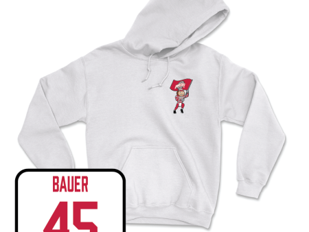 Baseball White Brutus Hoodie  - Douglas Bauer For Sale