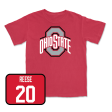 Red Football Team Tee   - Arvell Reese on Sale