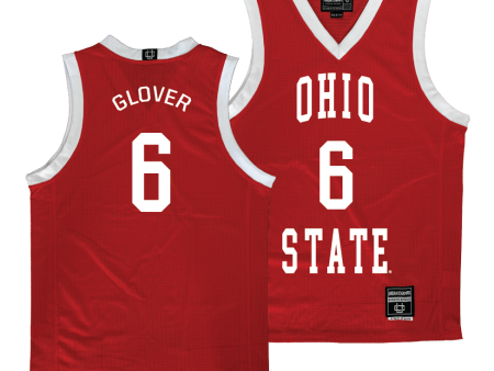 Ohio State Men s Red Basketball Jersey  - Ques Glover Online Hot Sale