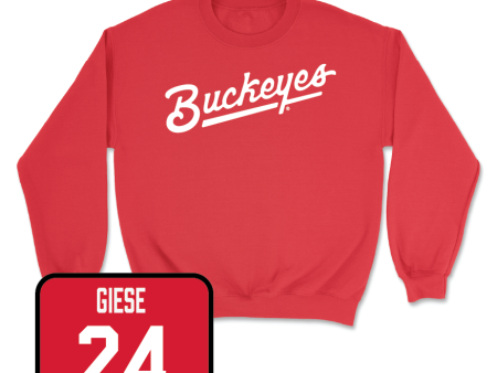 Red Baseball Script Crew  - Charlie Giese on Sale