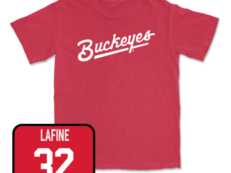 Red Baseball Script Tee  - Noah Lafine Discount