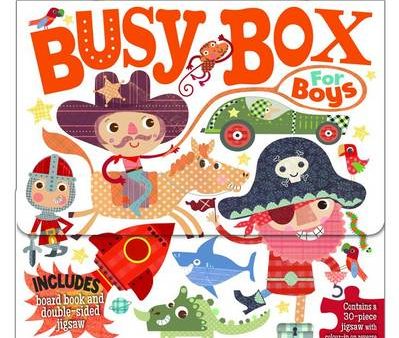 Busy Box for Boys- Book and Jigsaw Puzzle Set [2013] Sale